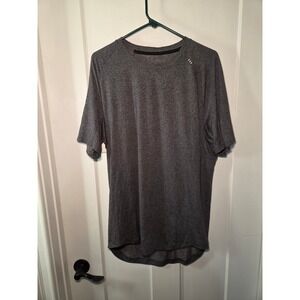Athletic Works Mens Gray Heathered Short Sleeve Athletic T-Shirt Top Size L